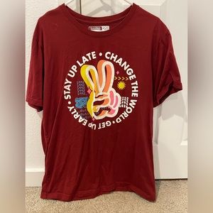 Red Dutch bros stay up late tee shirt